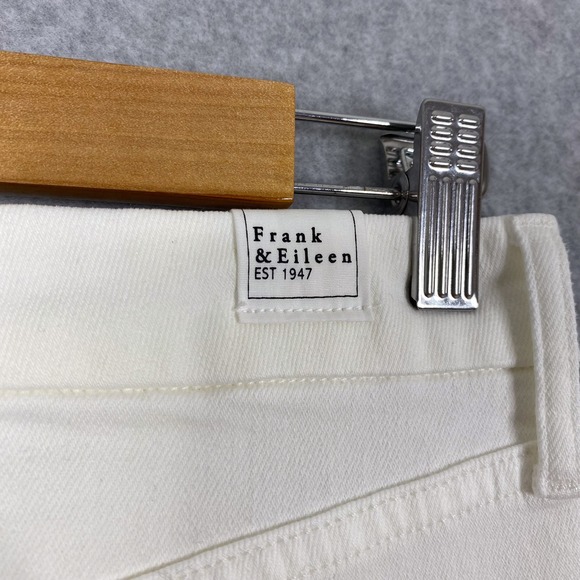 Frank & Eileen White Signature Derry Slim Straight High Rise Jean Raw Hem Sz 29 - Picture 8 of 10